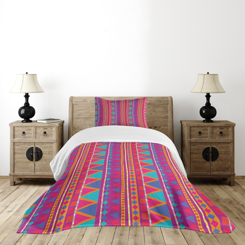 Tribal Zigzags Bedspread Set