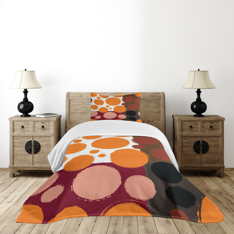 Ink Splashed Backdrop Bedspread Set