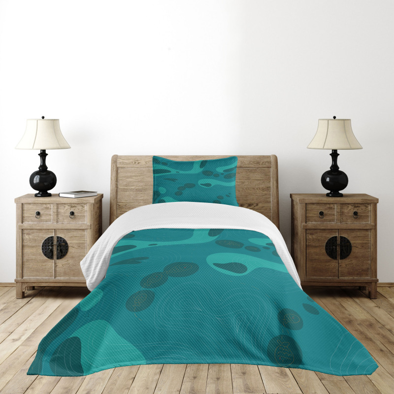 Doodle School of Fish Bedspread Set