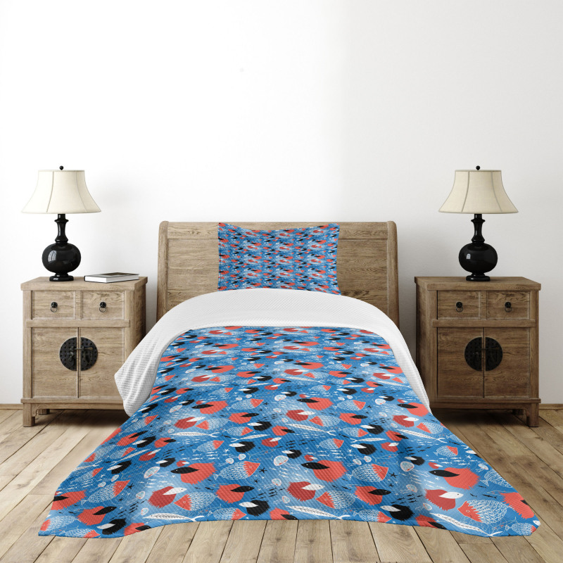 Exotic Aquatic Animals Bedspread Set