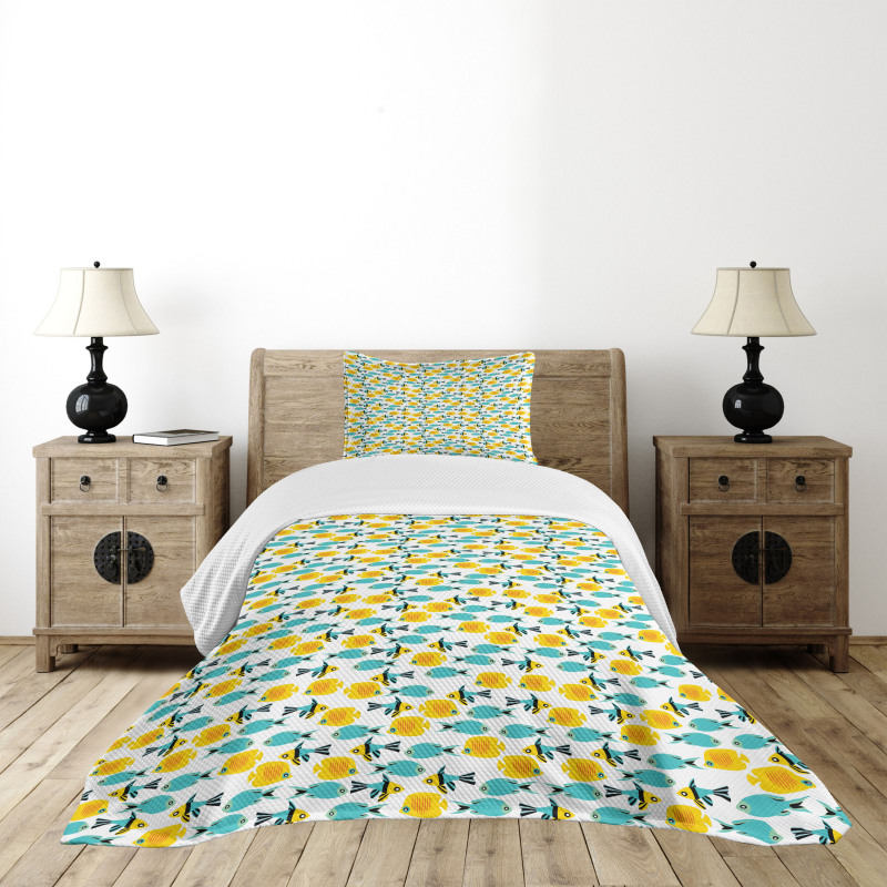 Silhouette Style Animals Bedspread Set