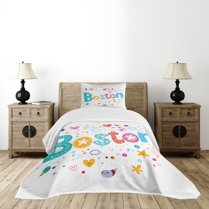 Doodle Hand Drawn Bedspread Set