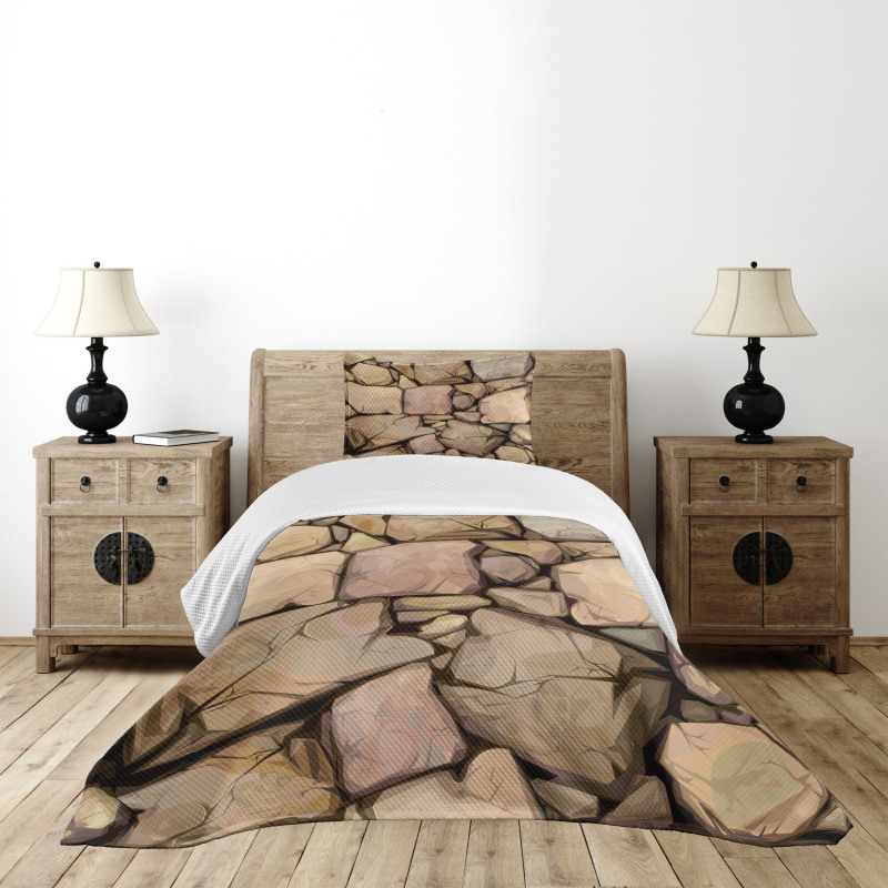 Cottage Stone Wall Bedspread Set