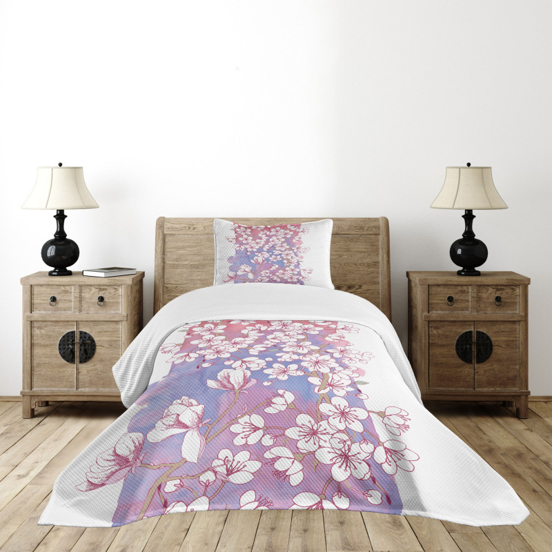 Japanese Spring Bloom Bedspread Set