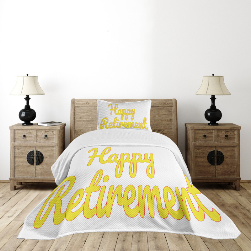 Calligraphy Phrase Bedspread Set