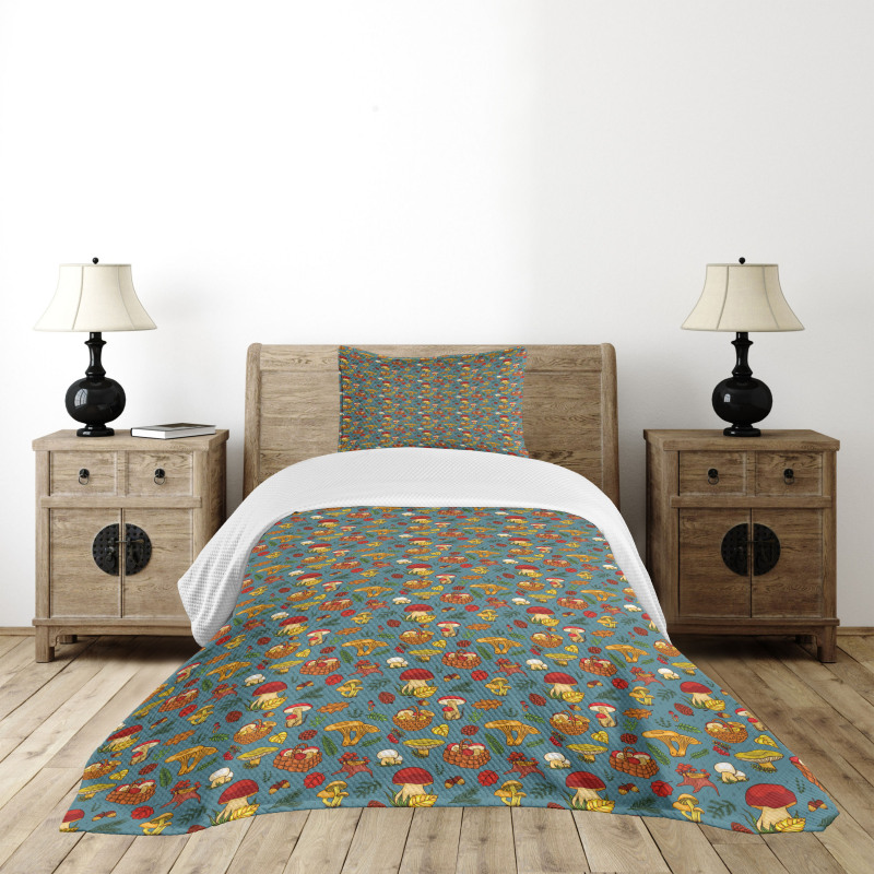 Champignon and Porcini Bedspread Set