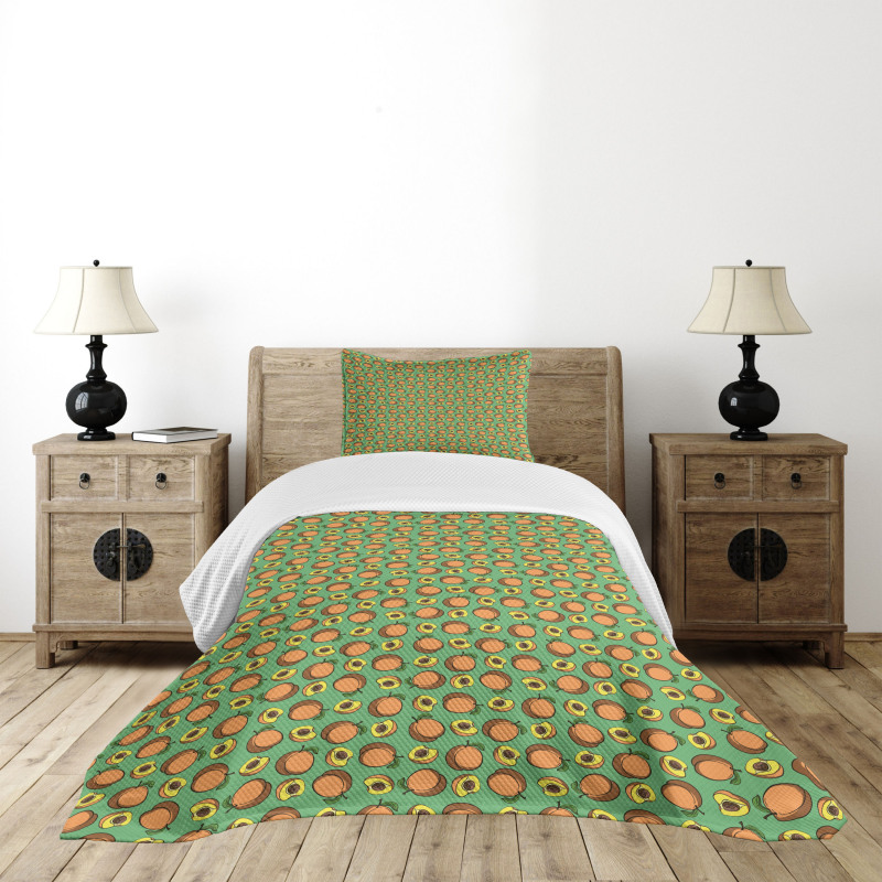 Half Slices Seeds Fruits Bedspread Set