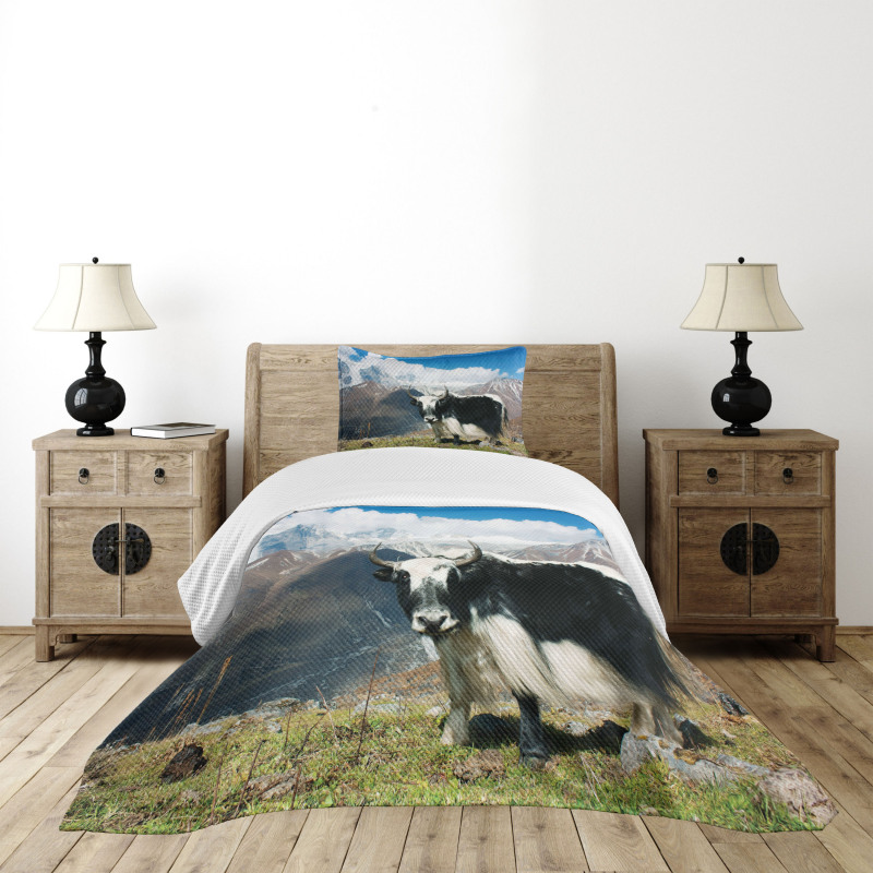 Bull Rural Mountains Bedspread Set