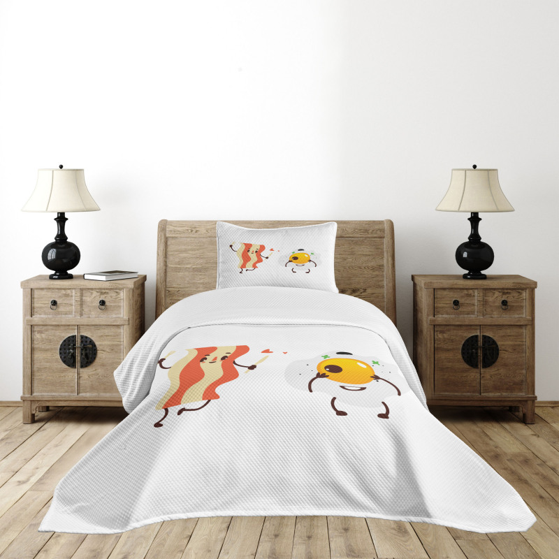 Funny Cartoon Characters Bedspread Set