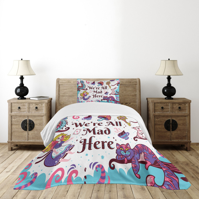 Alice in Wonderland Bedspread Set