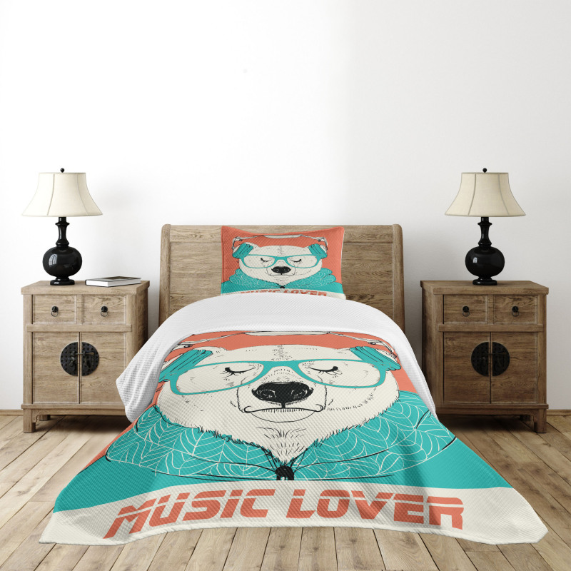 Music Lover Animal Bedspread Set