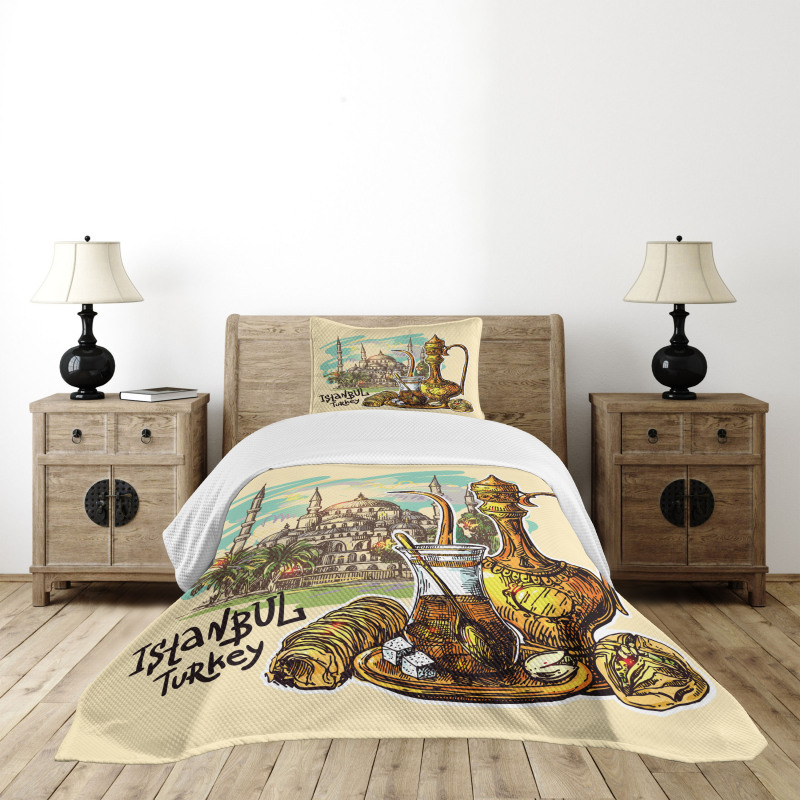 Teapot Sweets Turkish Bedspread Set