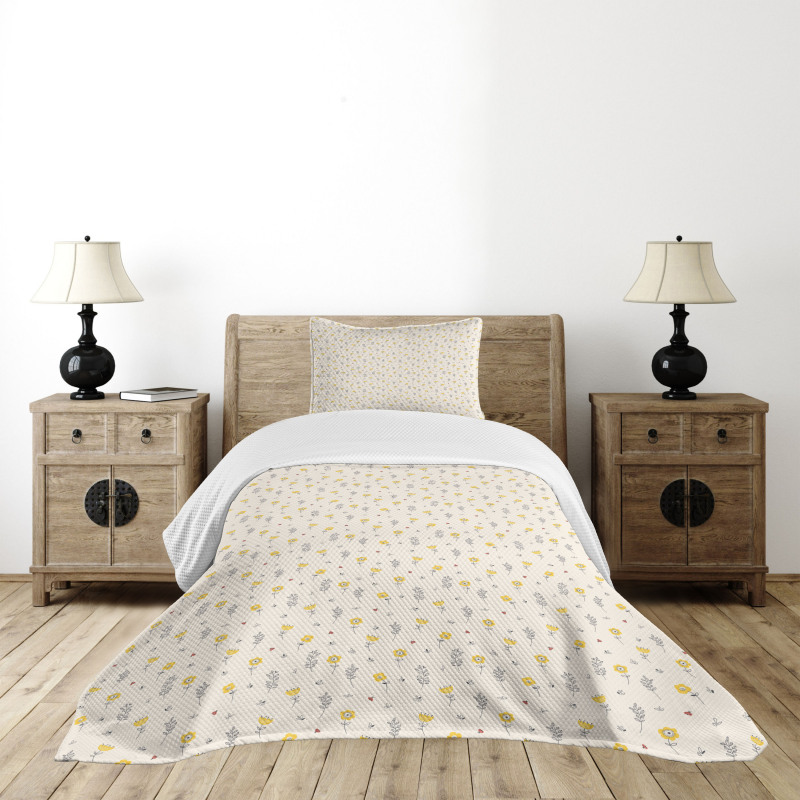 Spring Flower Branches Bedspread Set