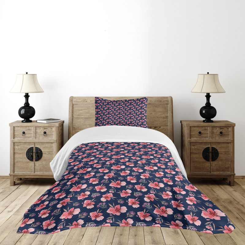 Brush Flower Bouquet Bedspread Set