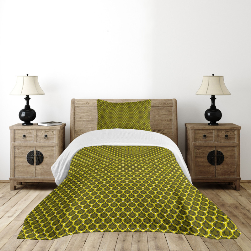 Bumble Bee Honeycomb Ogee Bedspread Set