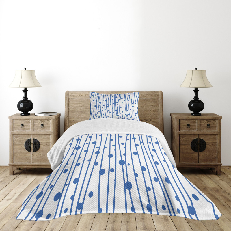 Water Drop Lines Bedspread Set