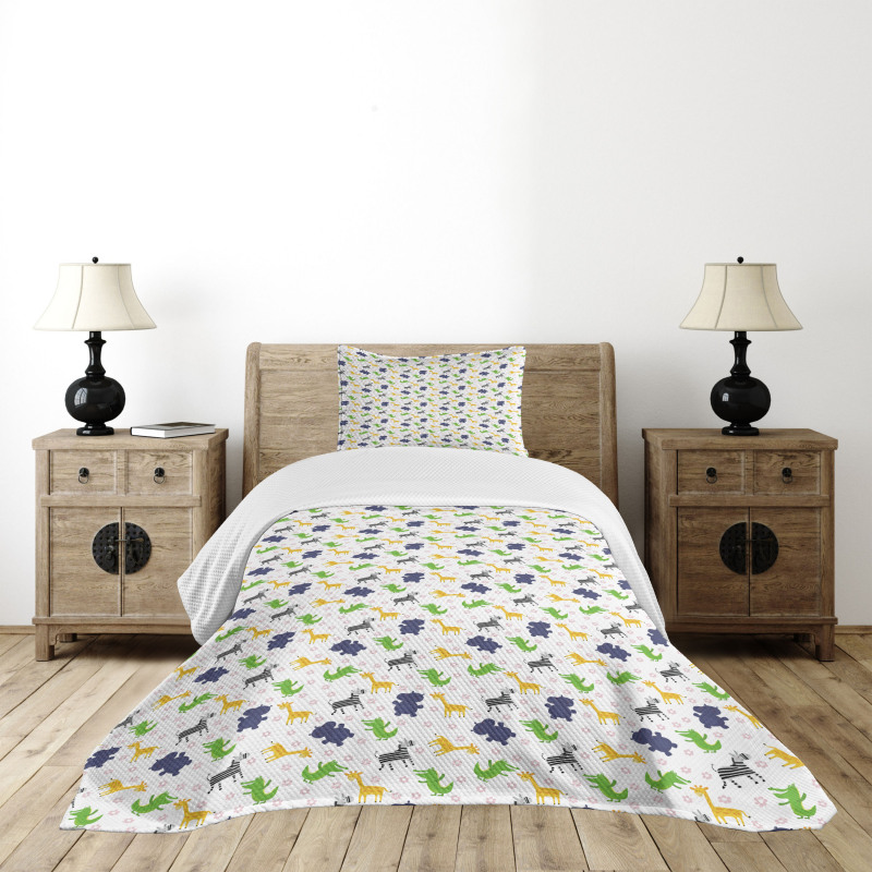 Cheerful Safari Daisies Bedspread Set