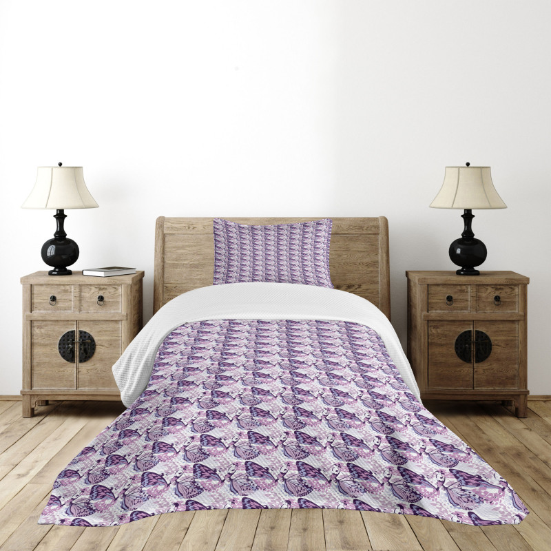 Abstract Exotic Wings Bedspread Set