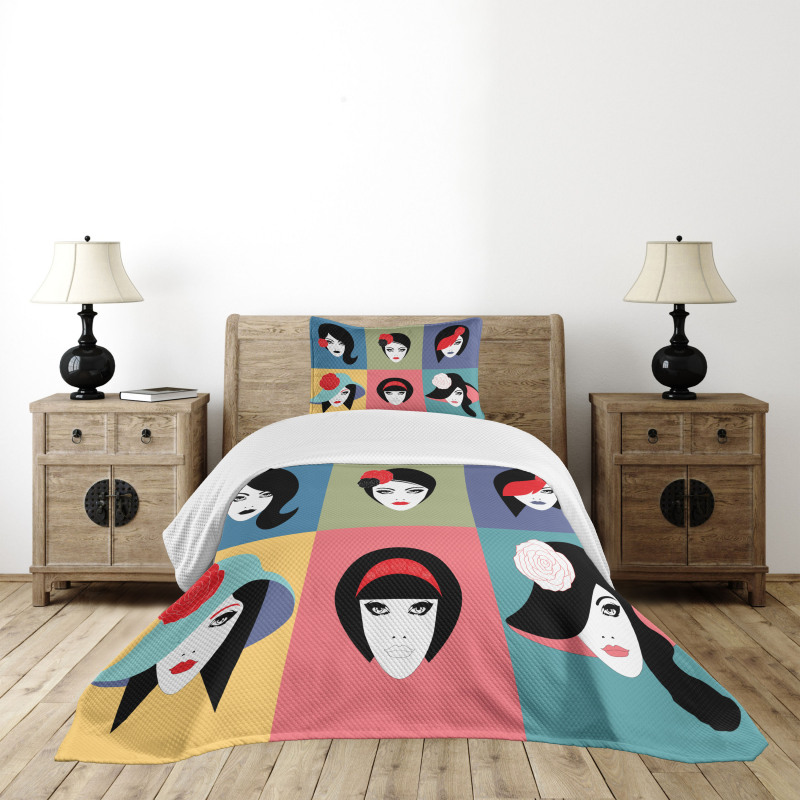 Pop Art Portraits Bedspread Set