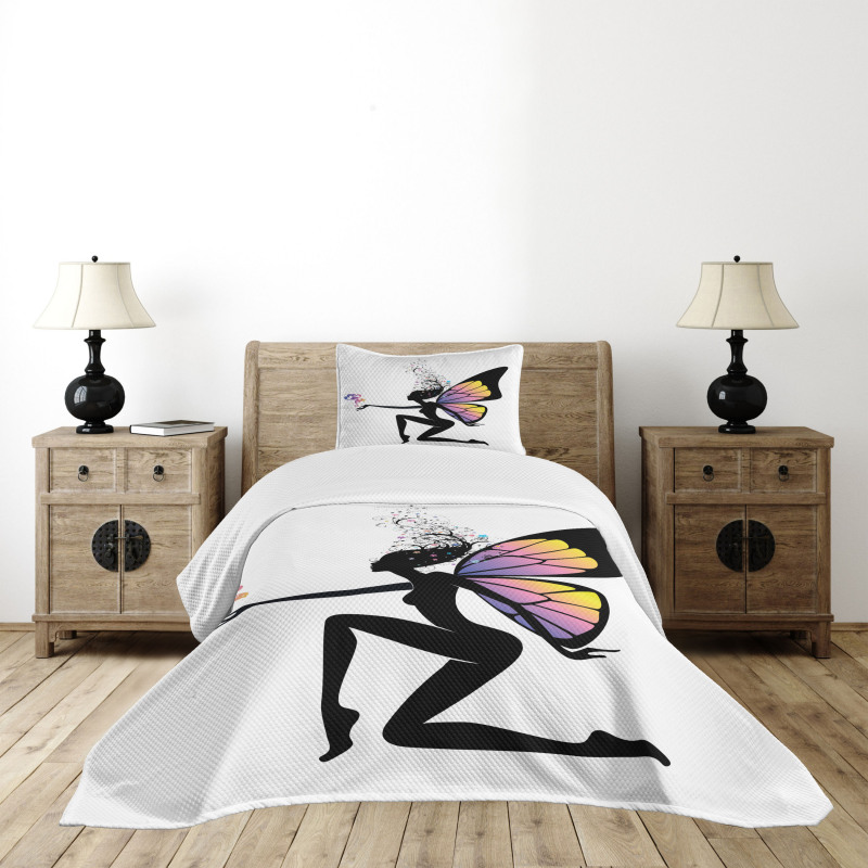 Girl Butterfly Wings Bedspread Set