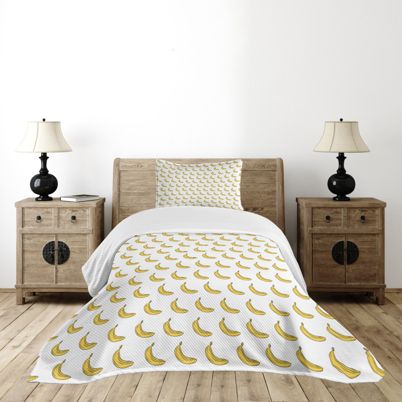 Doodle Exotic Bananas Bedspread Set