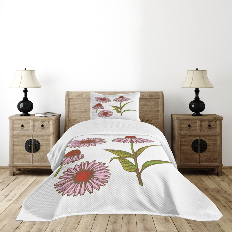 Coneflower Herbs Bedspread Set