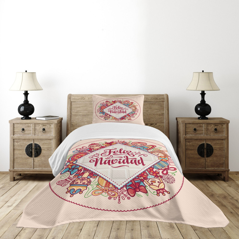 Feliz Navidad Christmas Bedspread Set