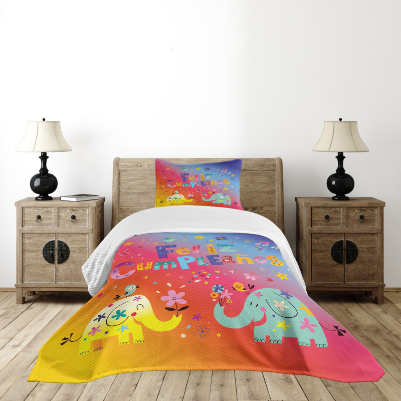 Feliz Cumpleanos Party Bedspread Set