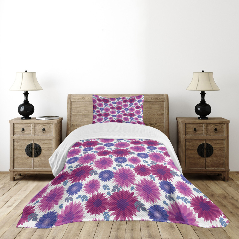 Blooming Fall Flowers Bedspread Set