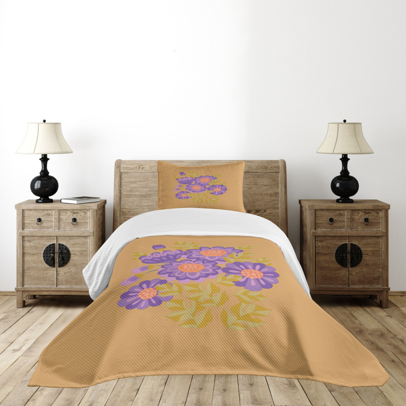 Bouquet of Fall Blossom Bedspread Set