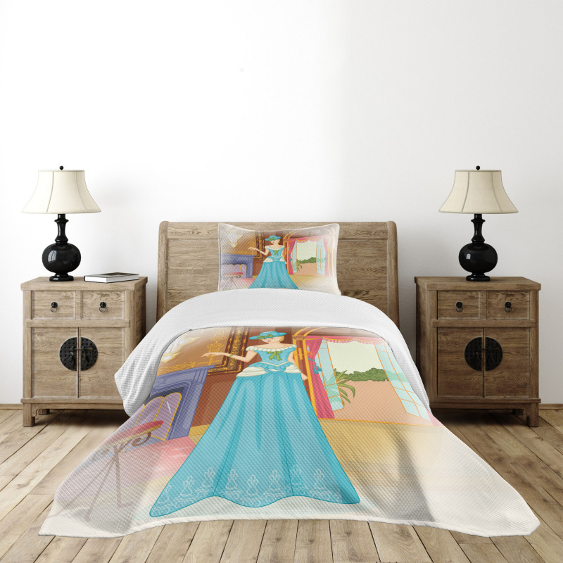 Victorian Royal Woman Bedspread Set