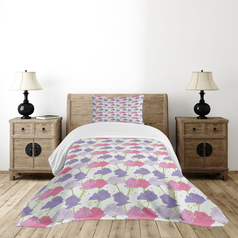 Spring Rose Garden Bedspread Set