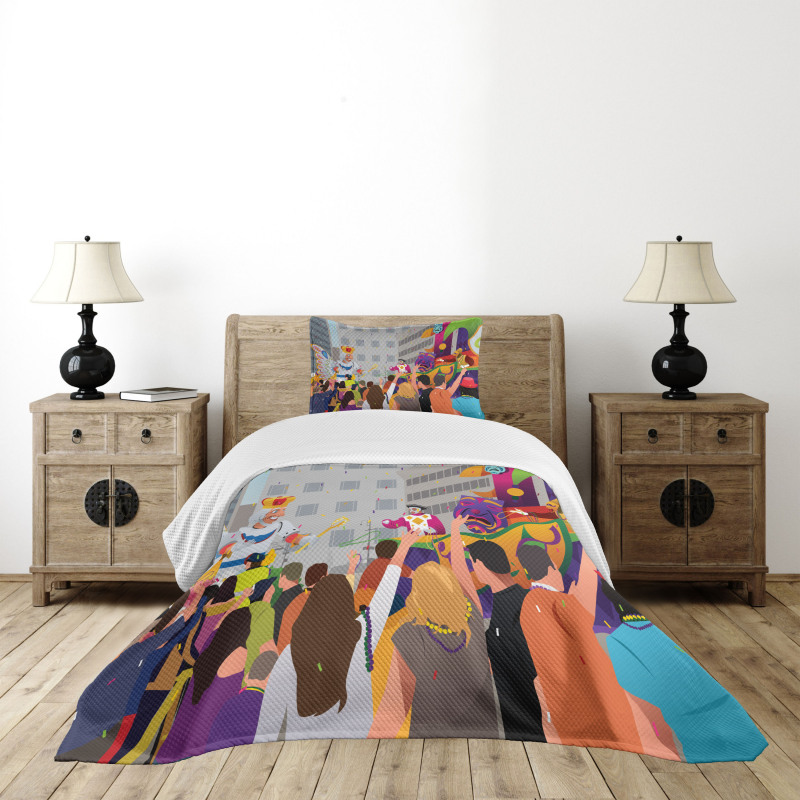 People in Festival Bedspread Set