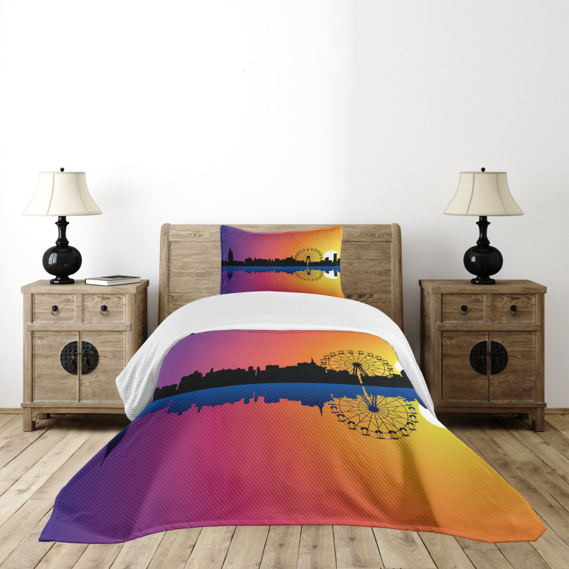 Skyline at Sunset Bedspread Set