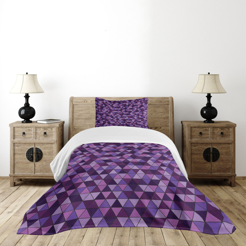 Triangle Mosaic Tile Bedspread Set