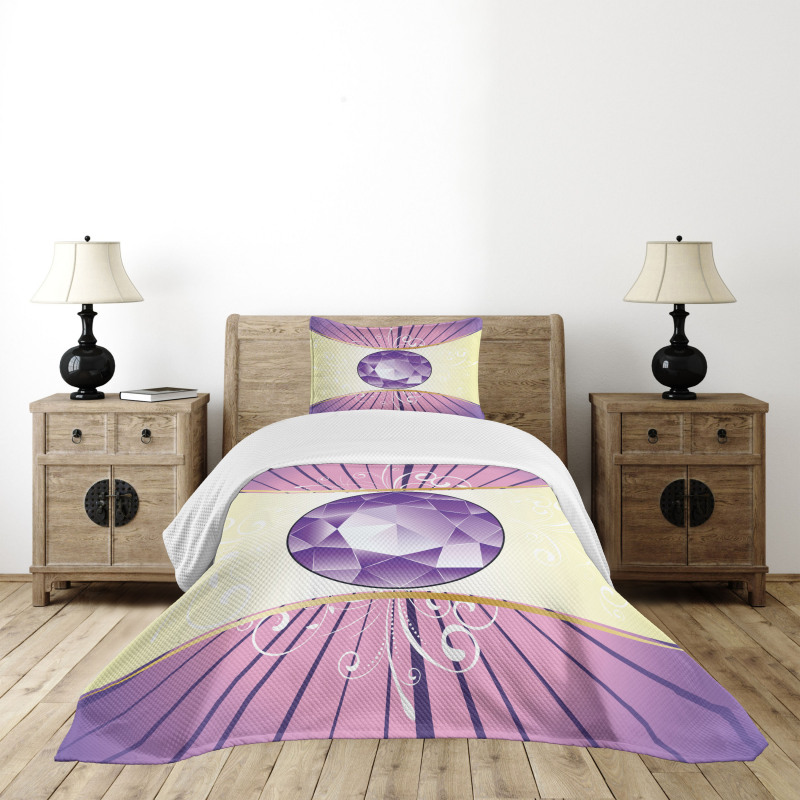 Flourish Gemstone Theme Bedspread Set