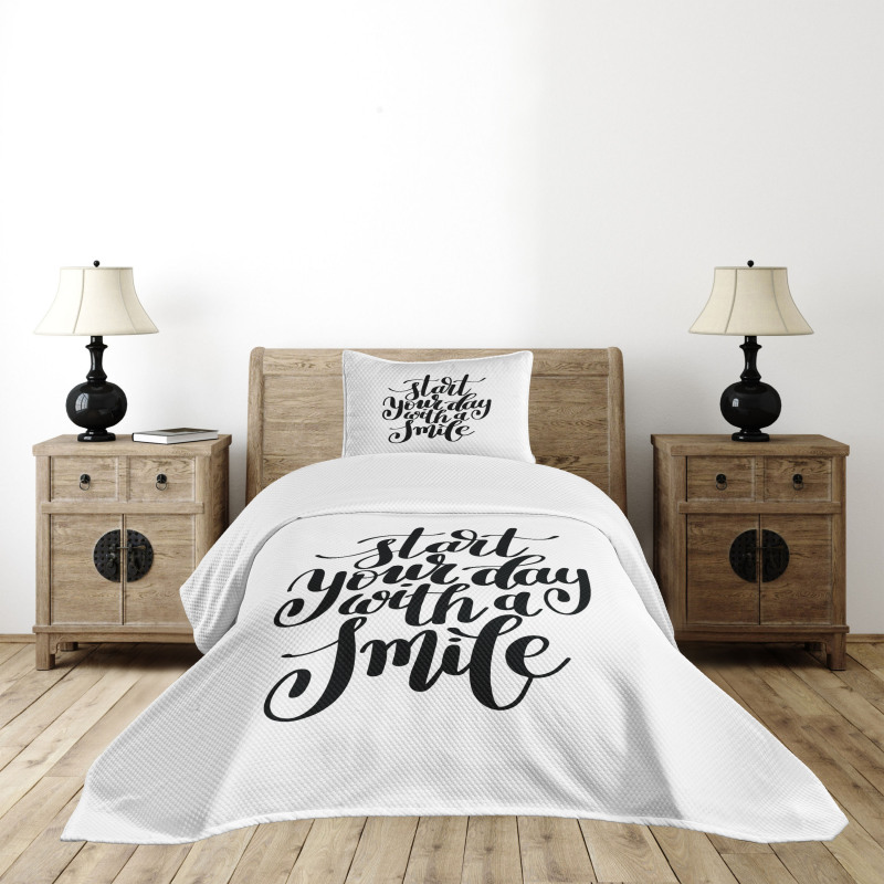 Positive Thoughts Sign Bedspread Set