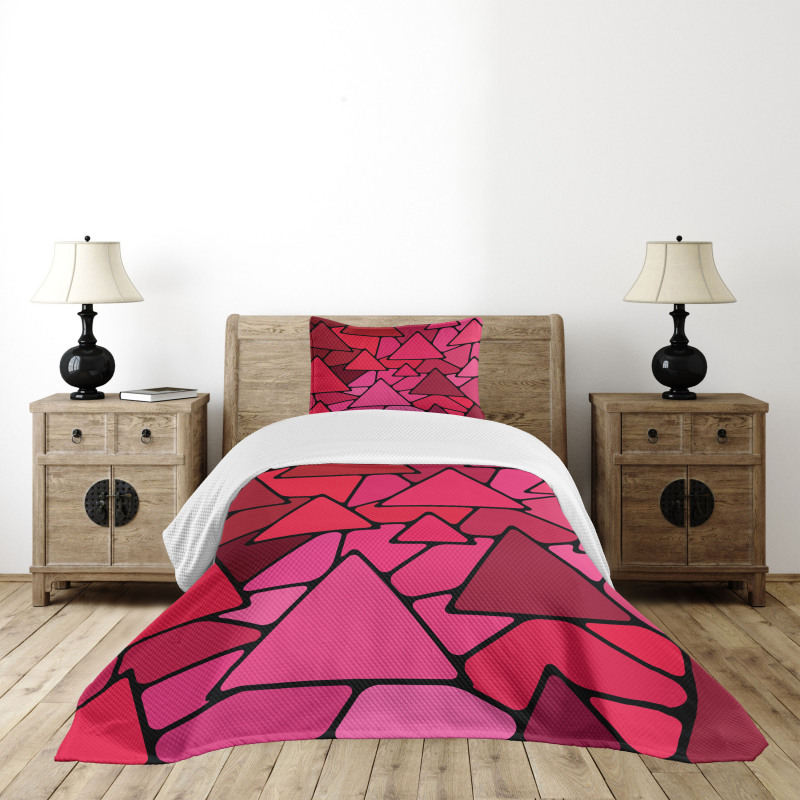 Stained Glass Geometry Bedspread Set