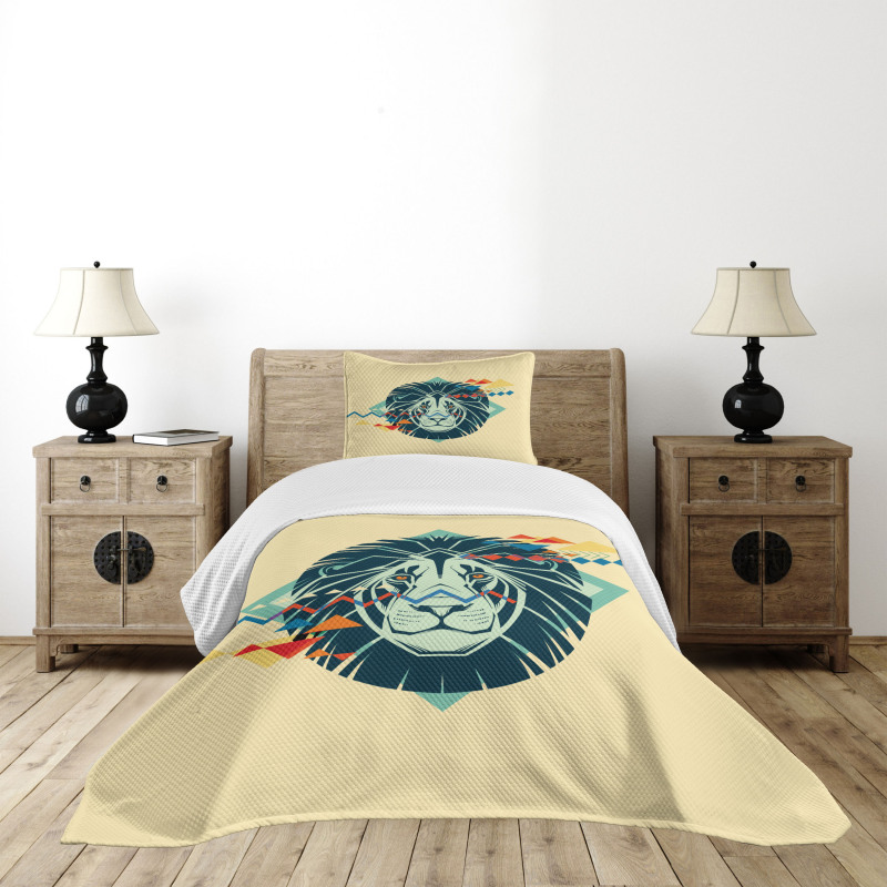 Modern Animal Portrait Bedspread Set