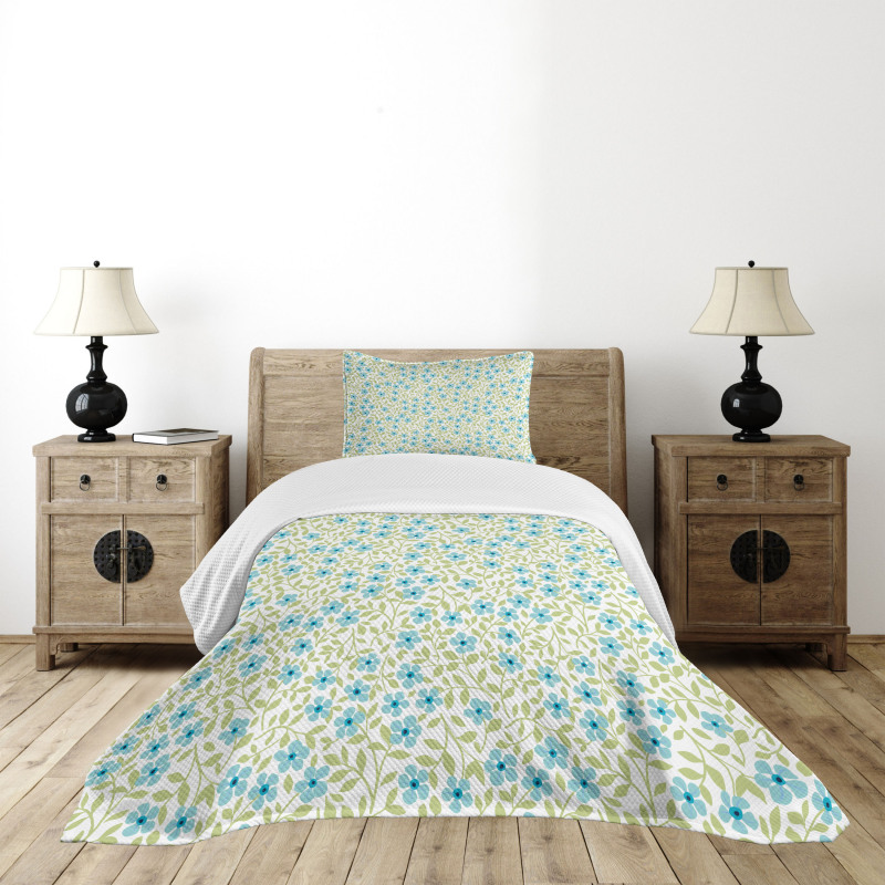 Summer Daisies Vintage Motif Bedspread Set