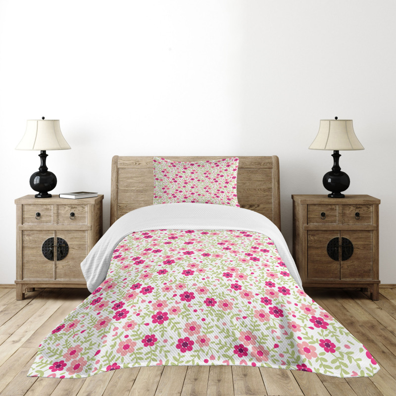 Summer Daisies Pastel Tone Bedspread Set