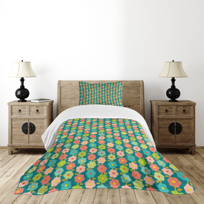 Vibrant Springtime Daisies Bedspread Set