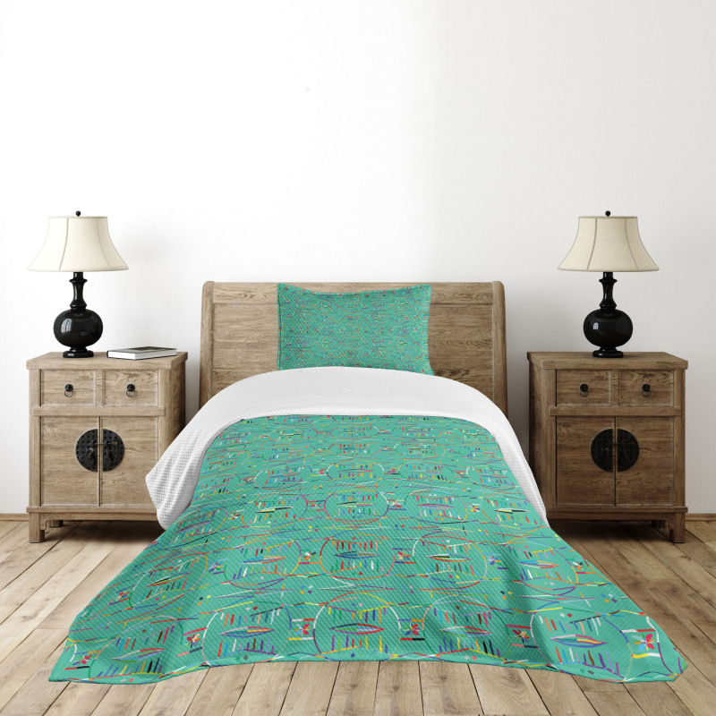 Colorful Native Pattern Bedspread Set