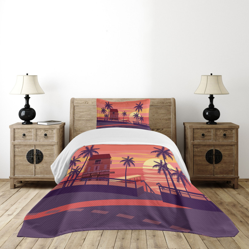 Sunset by the Road Bedspread Set