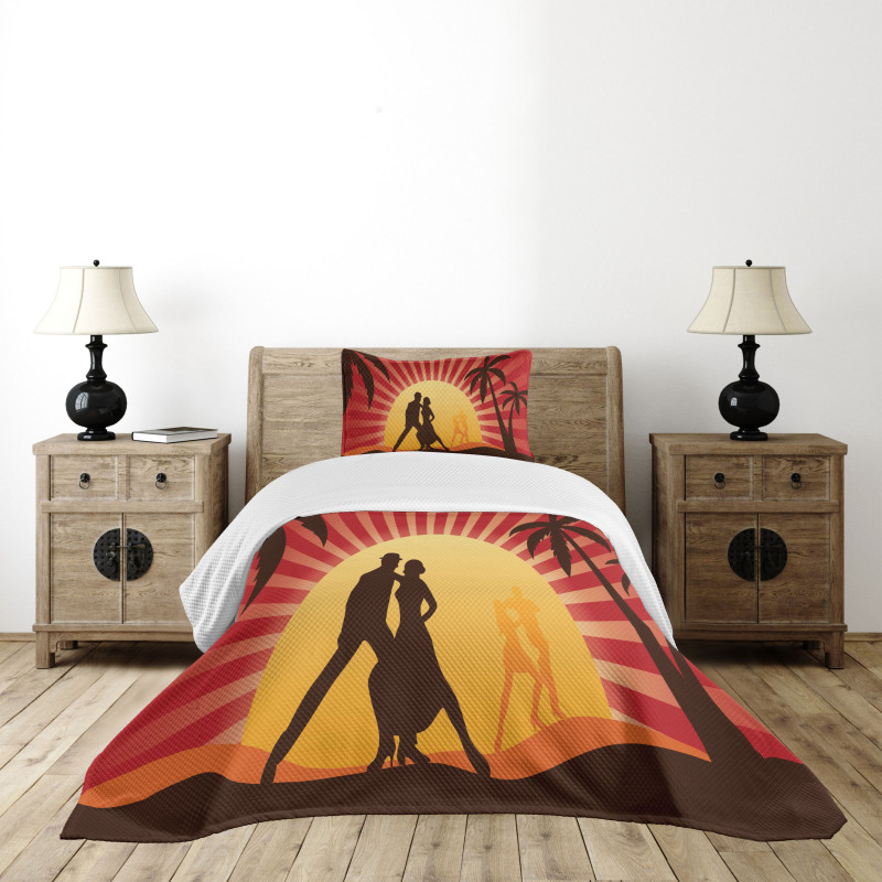 Dancing Tango Couple Bedspread Set