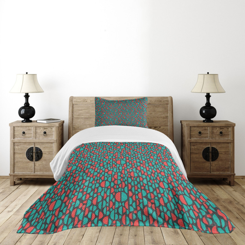 Big and Small Half Circles Bedspread Set