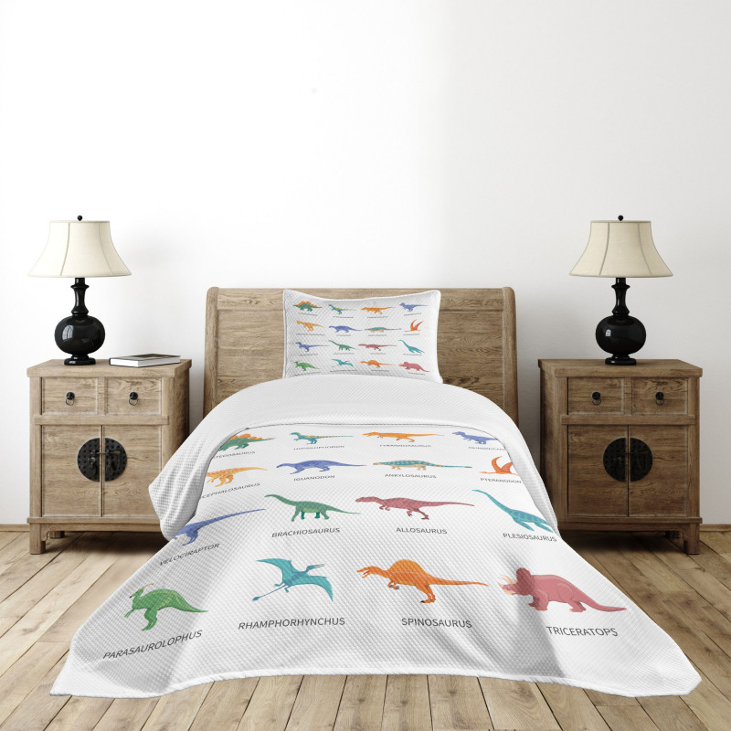 Jurassic Fossil Dinos Bedspread Set