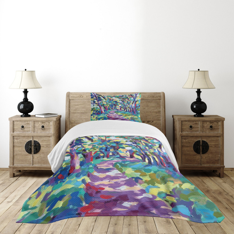 Woodland Nature Colorful Bedspread Set
