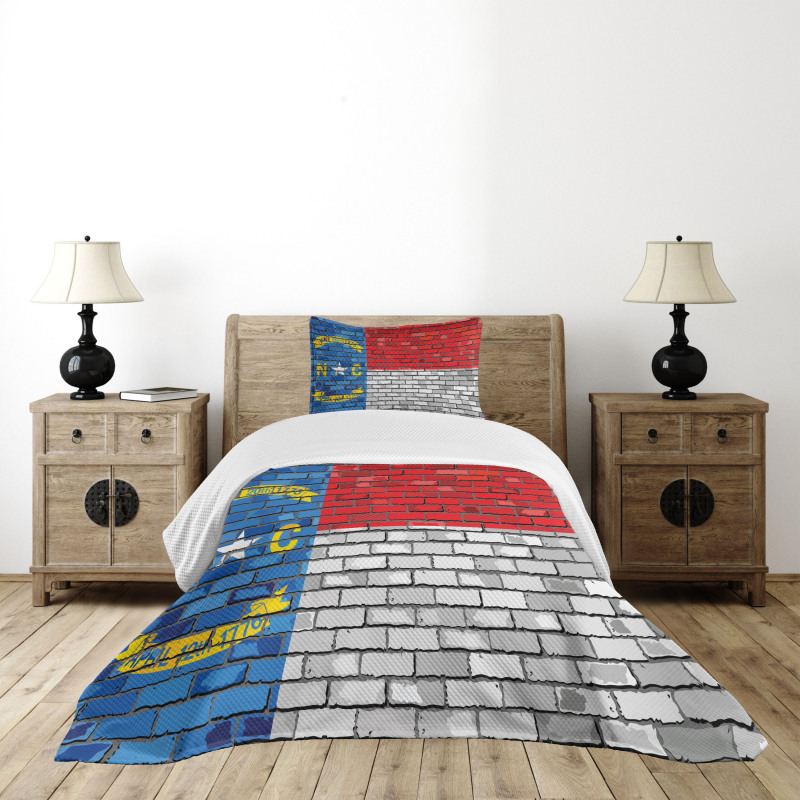 North Carolina Brick Wall Bedspread Set