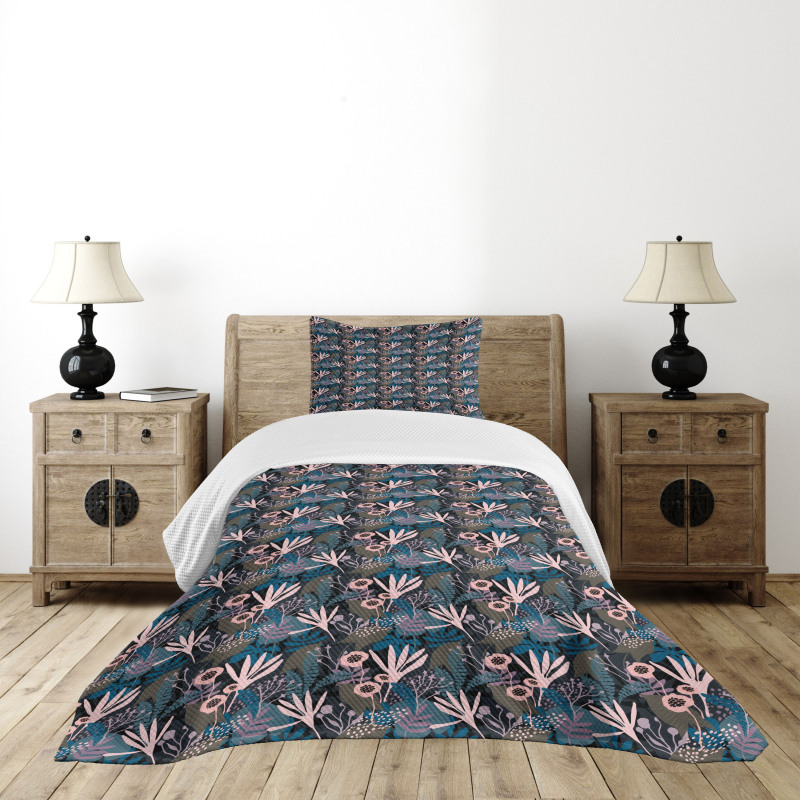 Abstract Tropical Nature Bedspread Set